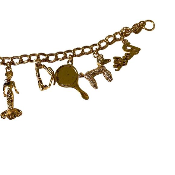 Vintage Barbie Retro Gold Charm Fashion Bracelet - Picture 7 of 8